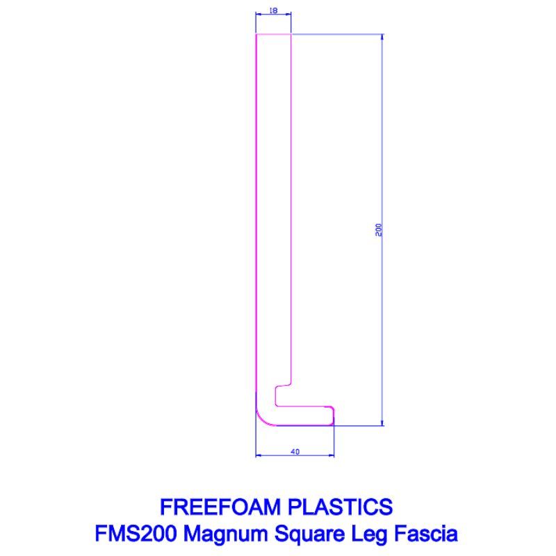 200mm Dark Grey Smooth Fascia Board - 18mm x 5mtr - Pack of 2