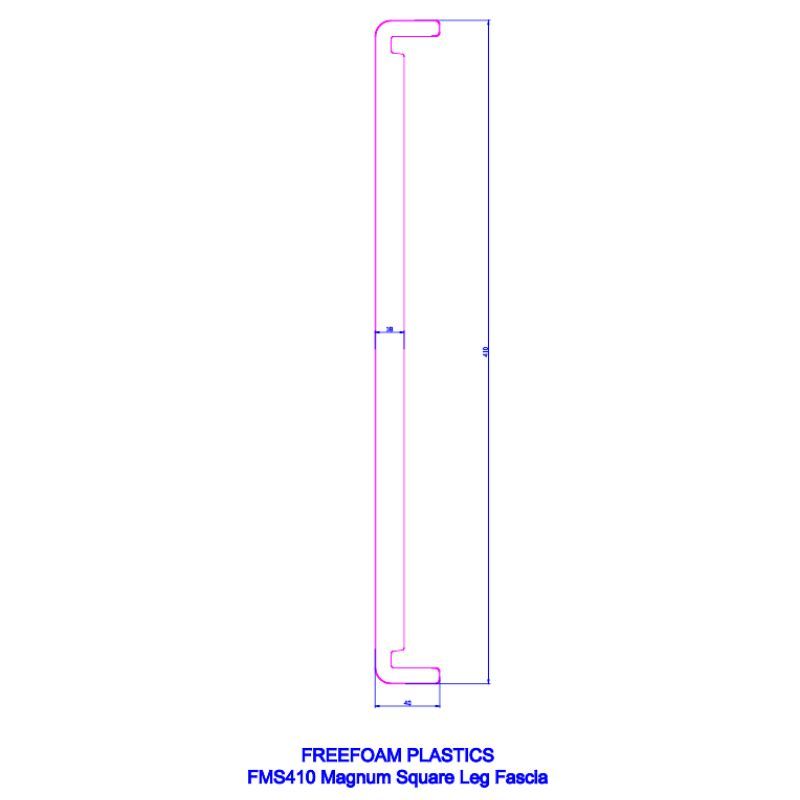 410mm Black Smooth Fascia Board - 18mm x 1.25mtr
