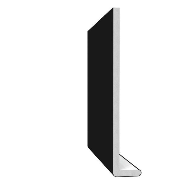 225mm Black Smooth Fascia Capping Board - 10mm x 5mtr