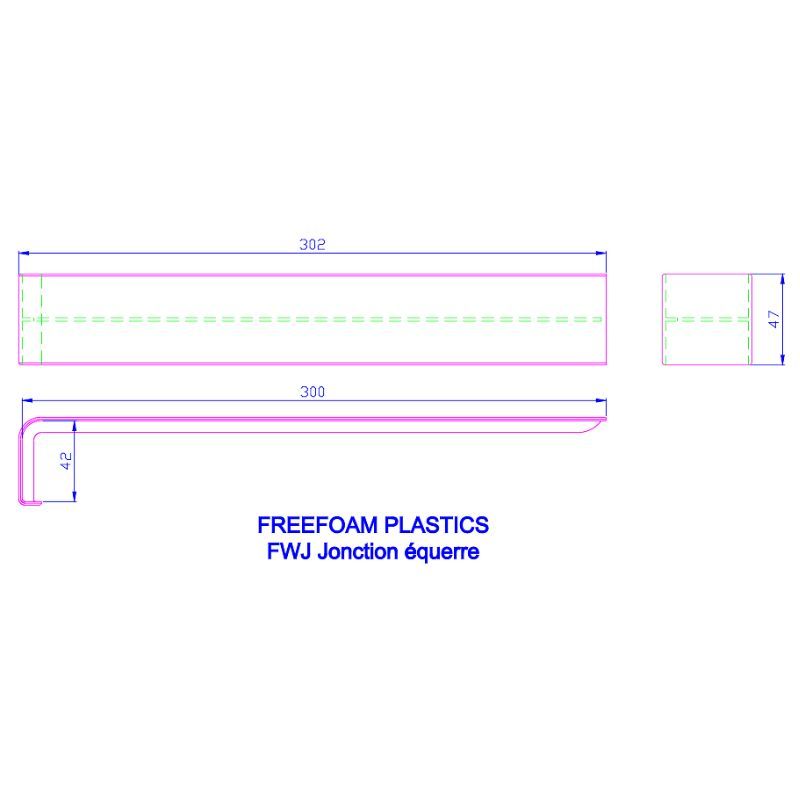 Storm Grey Smooth Fascia Joint Trim - 300mm