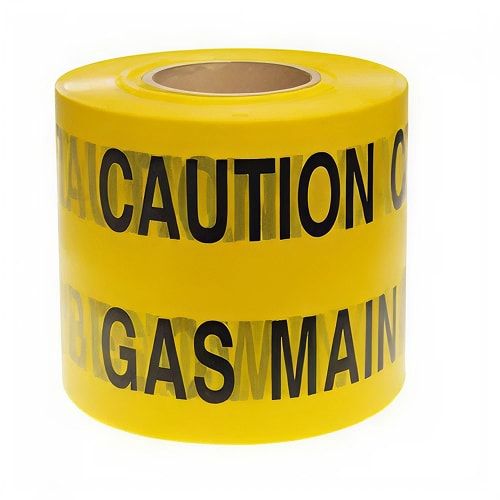 Underground Warning Tape - Gas Main 150mm x 365mtr