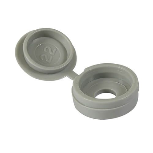 Screw Cover Caps - 6-8 Gauge Light Grey - Pack of 100