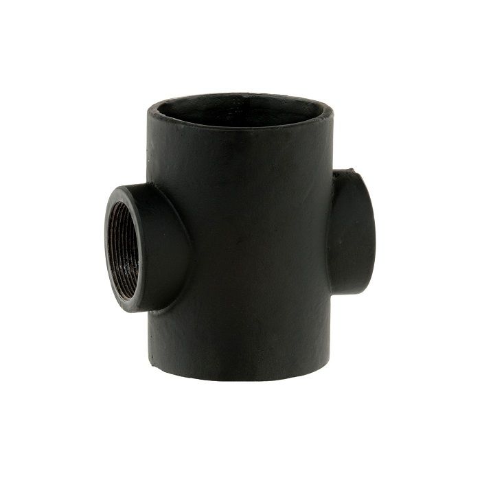 Mech 416 Cast Iron Soil Boss Pipe Double 2 Inch BSP Opposed - 100mm