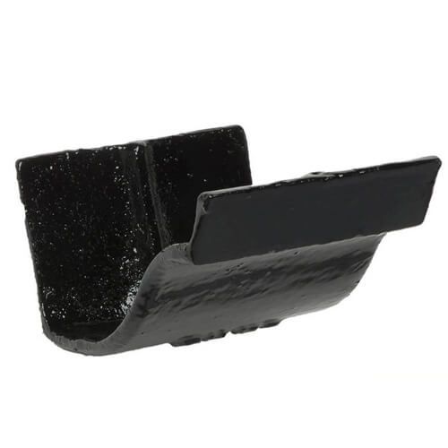 Cast Iron Ogee Gutter Union - 115mm Black