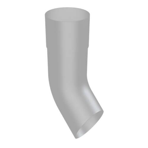 Aluminium Round Swaged Downpipe Shoe - 63mm PPC Finish