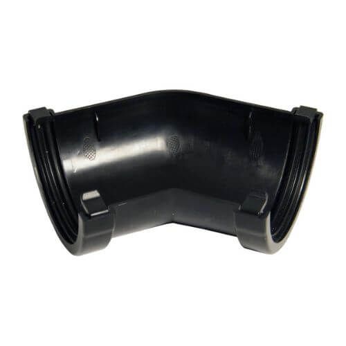 FloPlast Mini Gutter Angle - 135 Degree x 76mm Black