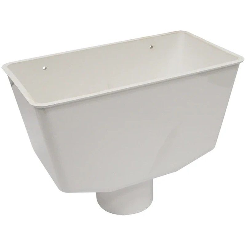 FloPlast Deepflow/ Hi-Cap Downpipe Hopper - 80mm White