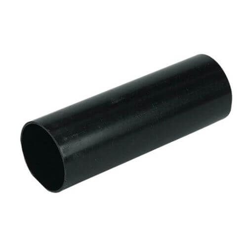 FloPlast Deepflow/ Hi-Cap Downpipe - 80mm x 4mtr Black