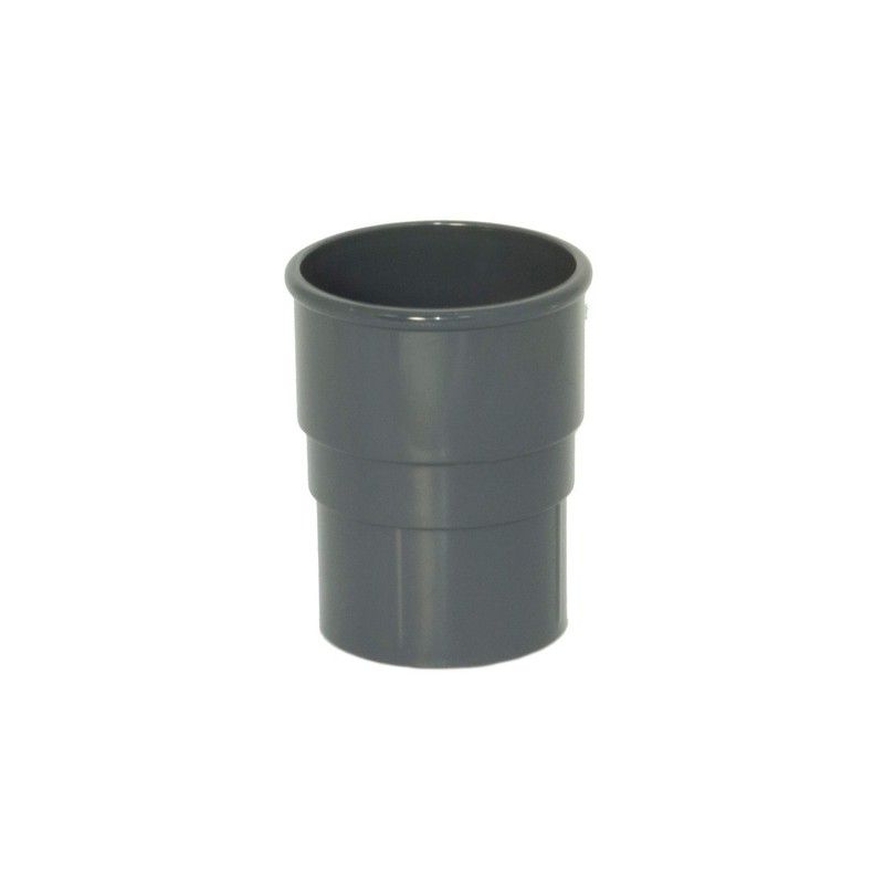 FloPlast Round Downpipe Socket - 68mm Anthracite Grey