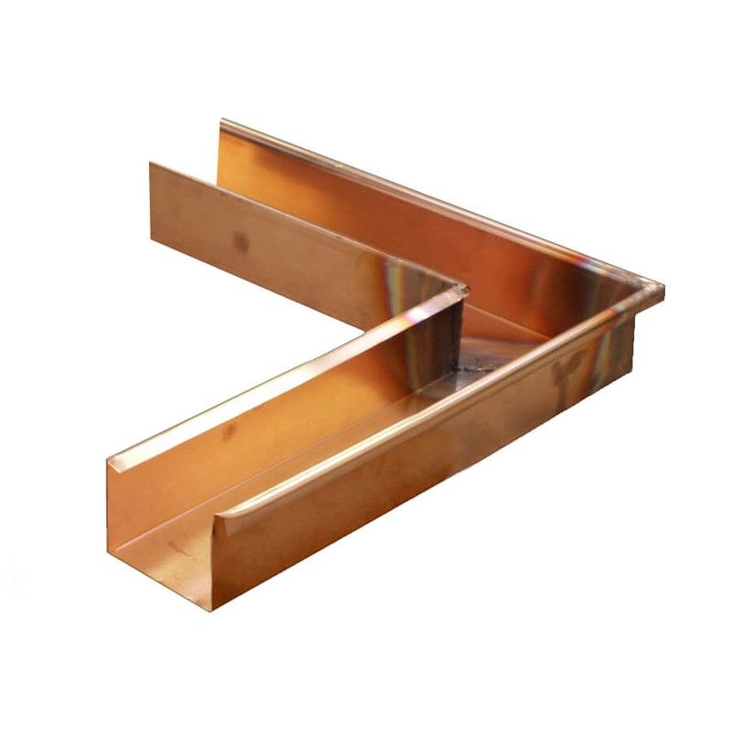 Copper Box Gutter External Corner - 90 Degree x 80mm