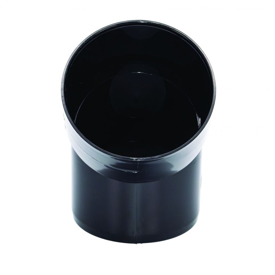 FloPlast Solvent Weld Offset Bend Bottom - 110mm Black