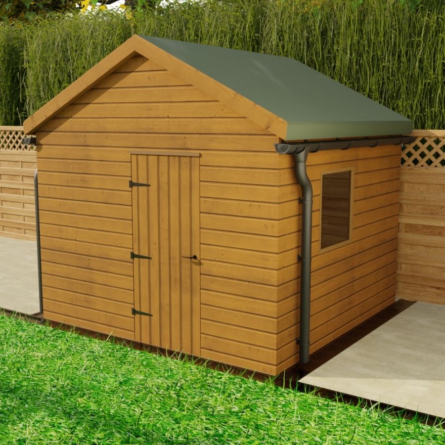Galeco Steel Gutter Small Shed Pack Apex Style Roof - 6x4 to 10x8 Graphite