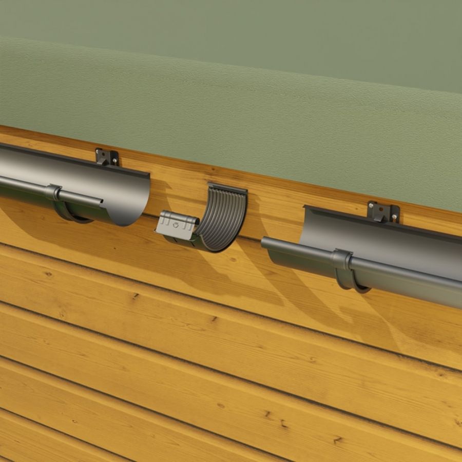 Galeco Steel Gutter Standard Shed Pack Pent Style Roof - 12x6 to 20x12 Graphite
