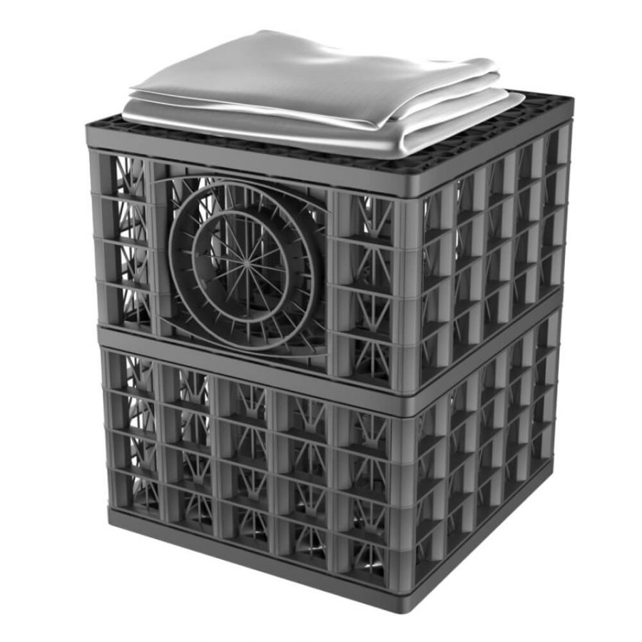 Rainsmart 65 Tonne Soakaway Crate Flat-Packed with Membrane - 0.25 Cubic Metres