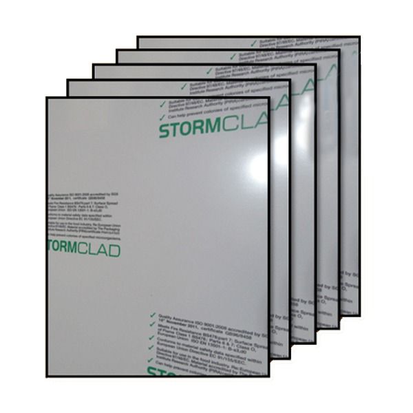 Rigid/ Solid PVC Hygiene Cladding Sheet - 1220mm x 2440mm x 2.5mm White - Pack of 5