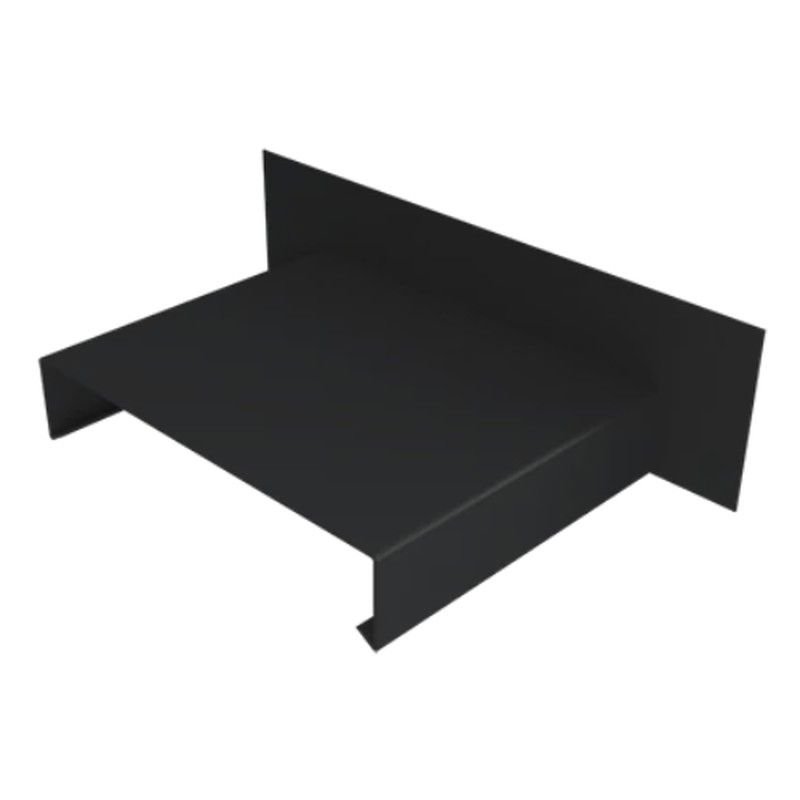Aluminium Coping Upstand for 141-200mm Wall - 260mm Black (9005 Matt)