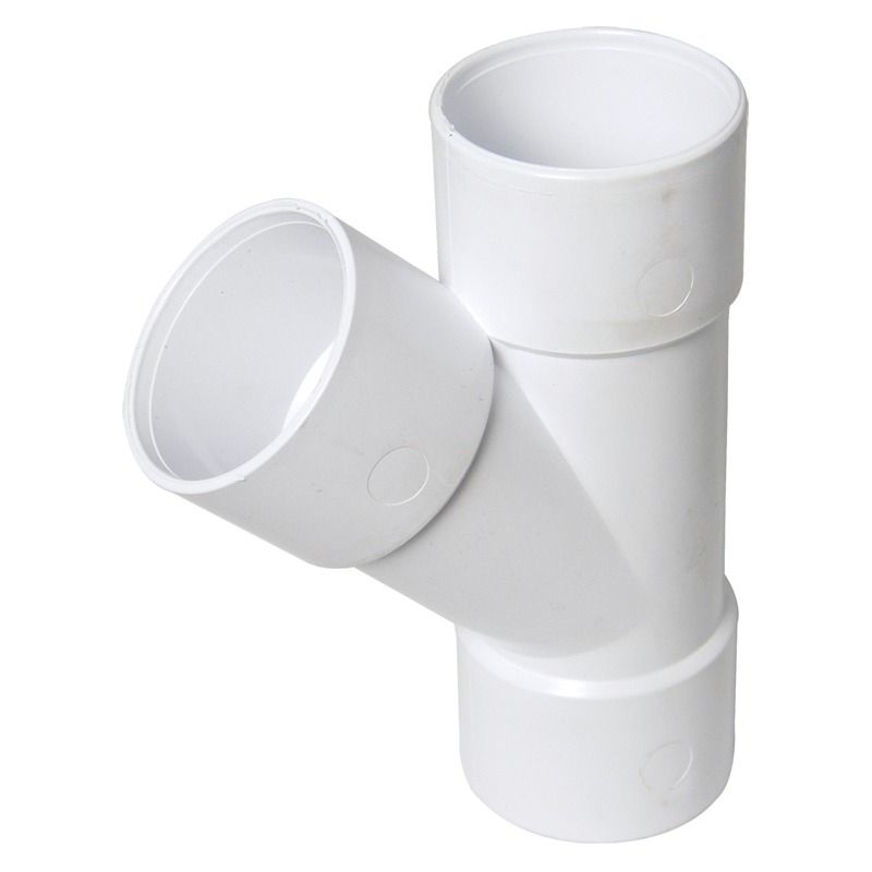 FloPlast Solvent Weld Waste Branch - 135 Degree x 40mm White - Pack of 2