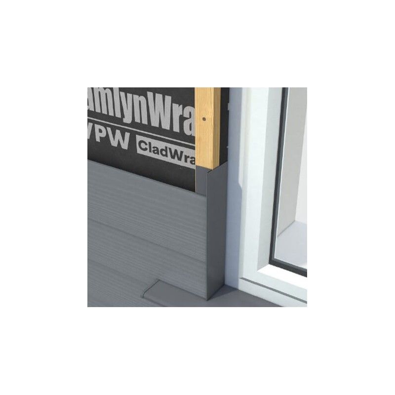 Fibre Cement Cladding Aluminium Vertical Trim - 3mtr Black