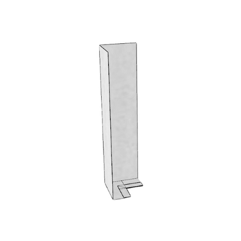 Zinc Fascia L Profile Internal 90 Degree Corner - 175mm