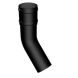 Cast Aluminium Round Downpipe Bend - 135 Degree x 63mm Black (9005 Leatherette)