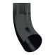 Lindab Aluminium Conical Pipe Bend 70 - 75mm Black