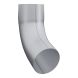 Lindab Aluminium Pipe Bend with Socket 70 - 100mm Silver Metallic