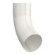 Lindab Aluminium Pipe Bend with Socket 70 - 100mm White