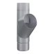 Lindab Aluminium Pipe Branch - 75mm Silver Metallic