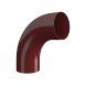 Lindab Steel Conical Downpipe Bend 85 - 75mm Dark Red