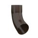 Lindab Steel Downpipe Bend with Socket 70 - 75mm Brown