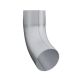 Lindab Steel Downpipe Bend with Socket 70 - 75mm Silver Metallic