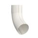 Lindab Steel Downpipe Bend with Socket 70 - 87mm Antique White