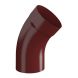 Lindab Steel Downpipe Bend with Socket 45 - 100mm Dark Red