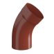 Lindab Steel Downpipe Bend with Socket 45 - 75mm Tile Red