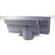 Cast Iron Moulded Ogee Gutter Running Outlet - 100mm for 65mm Downpipe Primed