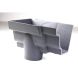 Cast Iron Moulded Ogee Gutter Left Hand Stopend Outlet - 100mm for 75mm Downpipe Primed