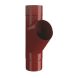 Lindab Steel Downpipe Branch 75mm - 75mm Dark Red