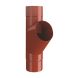Lindab Steel Downpipe Branch 75mm - 75mm Tile Red