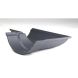Cast Iron Beaded Half Round Gutter Left Hand Angle - 90 Degree x 115mm Primed