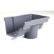 Cast Iron Notts Ogee Gutter Right Hand Stopend Outlet - 115mm for 65mm Downpipe Primed