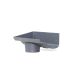 Cast Iron Ogee Gutter Left Hand Stopend Outlet - 125mm for 75mm Downpipe Primed