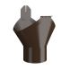 Lindab Steel Gutter Outlet 75mm - 150mm Brown