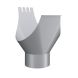 Lindab Steel Gutter Outlet 100mm - 190mm Silver Metallic