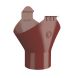 Lindab Steel Gutter Outlet 75mm - 100mm Dark Red