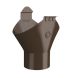 Lindab Steel Gutter Outlet 87mm - 150mm Brown