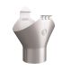 Lindab Steel Gutter Outlet 120mm - 150mm Silver Metallic