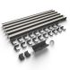 Galeco Square Industrial PVC Gutter Kit Black - 135mm