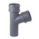 Cast Iron Round Downpipe Branch - 112.5 Degree x 75mm Primed