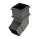 FloPlast Cast Iron Effect Square Downpipe Offset Bend - 112.5 Degree x 65mm