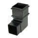 FloPlast Cast Iron Effect Square Downpipe Bend - 92.5 Degree x 65mm